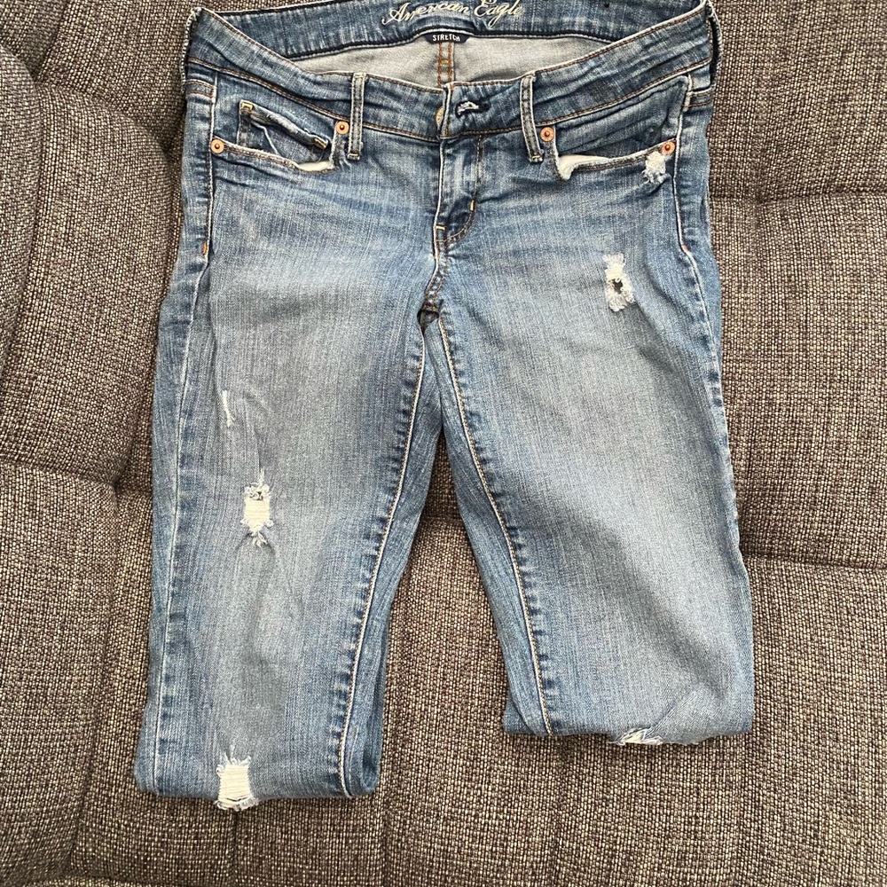 size four ae skinny jeans